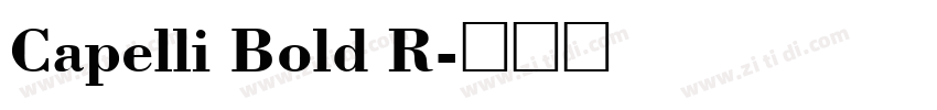 Capelli Bold R字体转换